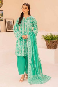 UAE -3PC Printed Lawn Unstitched Suit CL-32587 B