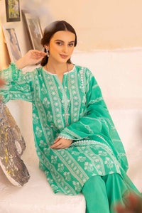 UAE -3PC Printed Lawn Unstitched Suit CL-32587 B