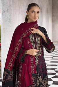 UAE -3PC Embroidered Pashmina Unstitched Suit with Embroidered Pashmina Shawl AP-32039