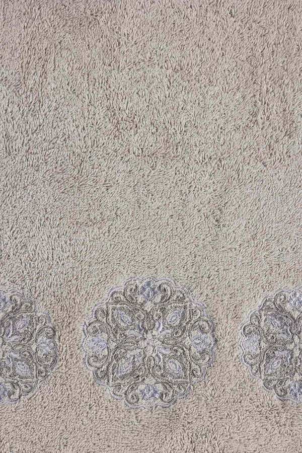UAE -Silver Grey Combed 3Pc Embroidered Towel Set