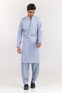 UAE -Sky Blue Basic Embroidered Shalwar Kameez Suit SK-E22-013