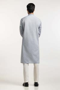 UAE -Sky Blue Embroidered Kurta KR-EMB24-039