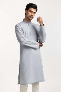 UAE -Sky Blue Embroidered Kurta KR-EMB24-039