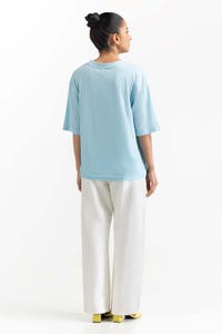 UAE -Sky Blue Knit T-Shirt 231-213-025