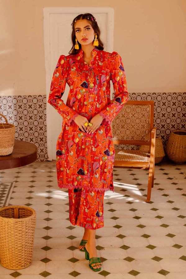 UAE -Printed Lawn Unstitched Shirt SL-42020