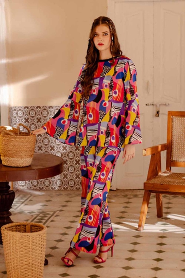 UAE -Printed Lawn Unstitched Shirt SL-42022