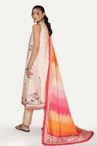 UAE -3PC Unstitched Printed Lawn Suit with Woven Stripe Dupatta SP-42038