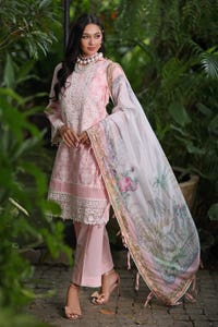UAE -3PC Embroidered Paper Cotton Unstitched Suit with Digital Printed Silk Dupatta and Inner SSM-42001