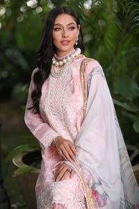 UAE -3PC Embroidered Paper Cotton Unstitched Suit with Digital Printed Silk Dupatta and Inner SSM-42001