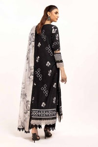 UAE -3 Piece Unstitched Embroidered Khaddar Suit with Printed Zari Jacquard Dupatta ST-42010