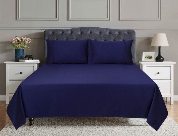 UAE -Deep Blue T-200 Bed Sheet Set