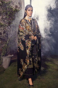 UAE -3PC Unstitched Printed Pashmina Shawl Suit AP-12085
