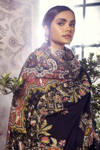 UAE -3PC Unstitched Printed Pashmina Shawl Suit AP-12085