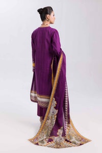 UAE -2 Piece Unstitched Embroidered Printed Cambric Shirt with Lawn Dupatta TCE-42003