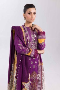 UAE -2 Piece Unstitched Embroidered Printed Cambric Shirt with Lawn Dupatta TCE-42003