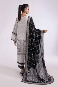 UAE -2 Piece Unstitched Embroidered Printed Cambric Shirt with Lawn Dupatta TCE-42004
