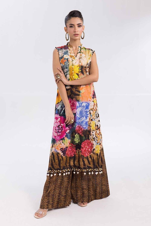 UAE -2 Piece Unstitched Printed Cambric Suit TCN-42002