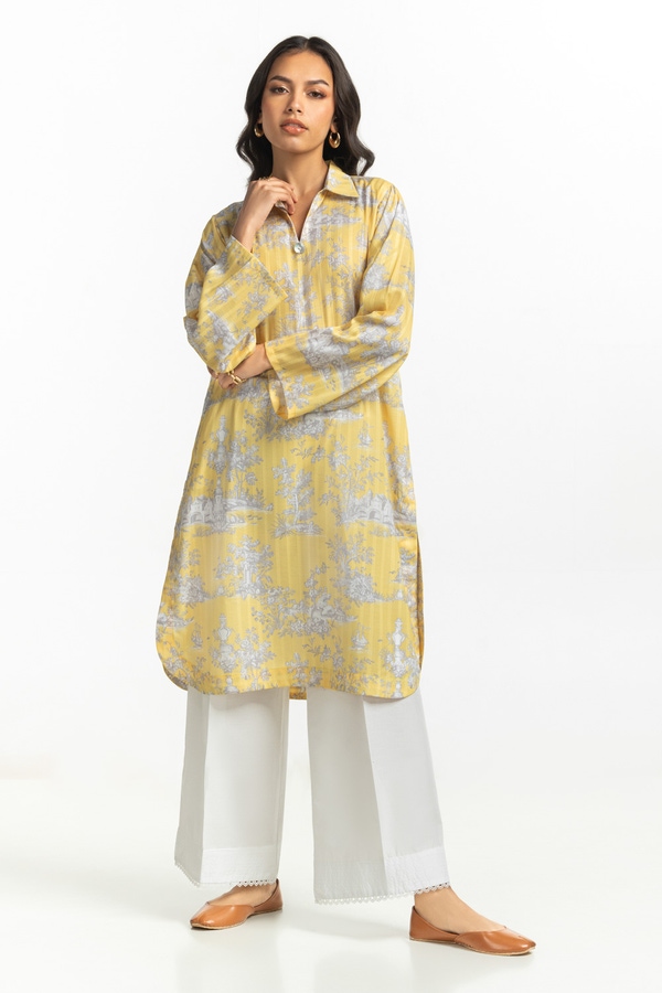 UAE-Texture Dobby Printed Shirt IPS-44518