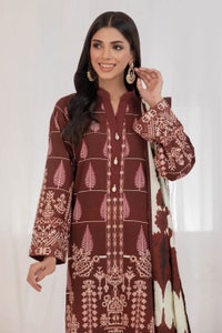 UAE -3PC Khaddar Unstitched Printed Suit K-22067 B