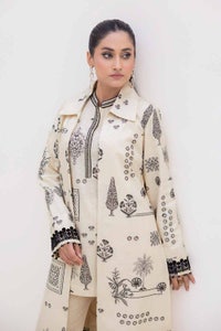 UAE -2 Piece Unstitched Embroidered Khaddar Suit TK-42002