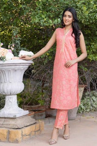 UAE -2PC Lawn Suit Unstitched Gold Printed Shirt Trouser TL-32045