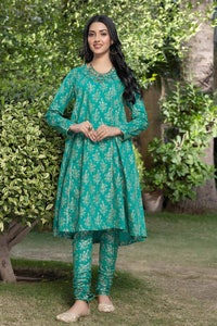 UAE -2PC Lawn Suit Unstitched Gold Printed Shirt Trouser TL-32047