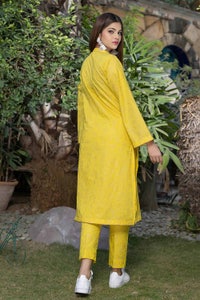 UAE -2PC Lawn Suit Unstitched Gold Printed Shirt Trouser TL-32048