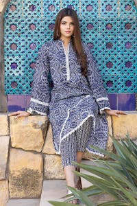 UAE -2PC Lawn Unstitched Suit Shirt Trouser TL-32053