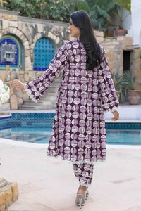 UAE -2PC Lawn Unstitched Suit Shirt Trouser TL-32054