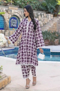 UAE -2PC Lawn Unstitched Suit Shirt Trouser TL-32054