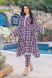 UAE -2PC Lawn Unstitched Suit Shirt Trouser TL-32054