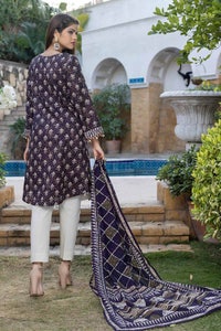 UAE -2PC Lawn Unstitched Suit Shirt Dupatta TL-32059 A