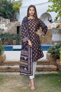 UAE -2PC Lawn Unstitched Suit Shirt Dupatta TL-32059 A