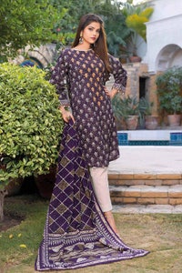 UAE -2PC Lawn Unstitched Suit Shirt Dupatta TL-32059 A