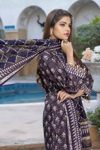 UAE -2PC Lawn Unstitched Suit Shirt Dupatta TL-32059 A