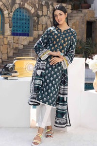 UAE -2PC Lawn Unstitched Suit Shirt Dupatta TL-32059 B