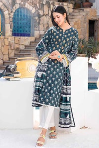 UAE -2PC Lawn Unstitched Suit Shirt Dupatta TL-32059 B
