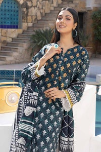 UAE -2PC Lawn Unstitched Suit Shirt Dupatta TL-32059 B