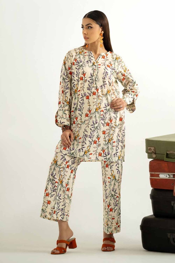 UAE -2PC Printed Unstitched Lawn Suit TL-42008