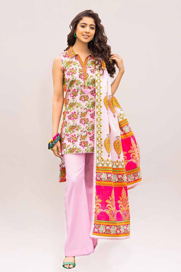 UAE -2PC Unstitched Printed Lawn Suit TL-42029