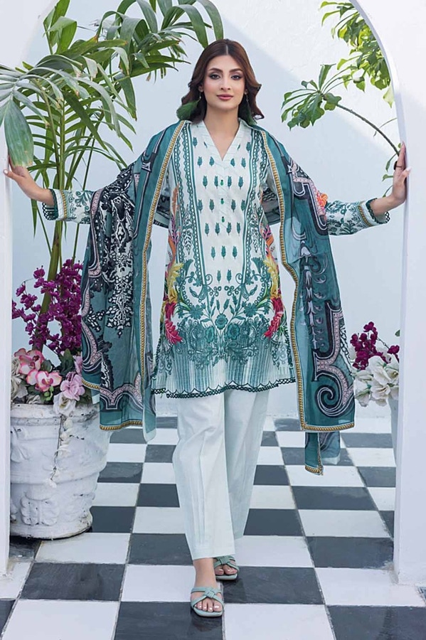 UAE -2PC Printed Unstitched Lawn Suit TL-42032