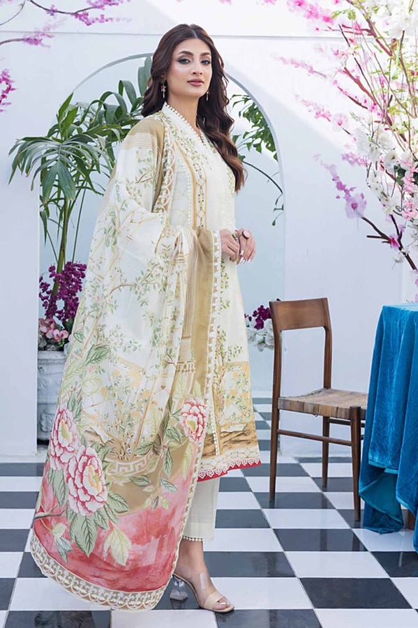 UAE -2PC Printed Unstitched Lawn Suit TL-42034