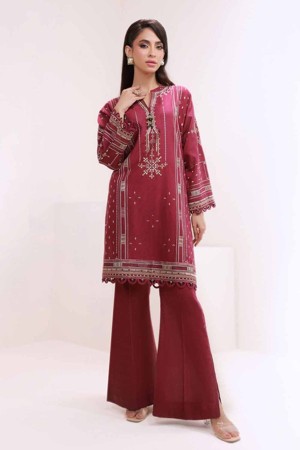 UAE -2PC Unstitched Embroidered Lawn Suit TL-42057