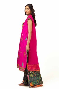 UAE -2 Piece Unstitched Embroidered Lawn Suit with Printed Lawn Trouser TL-42111