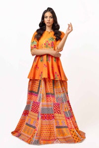 UAE -2 Piece Unstitched Embroidered Lawn Suit with Printed Lawn Trouser TL-42113