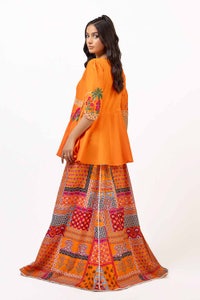 UAE -2 Piece Unstitched Embroidered Lawn Suit with Printed Lawn Trouser TL-42113