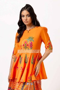 UAE -2 Piece Unstitched Embroidered Lawn Suit with Printed Lawn Trouser TL-42113