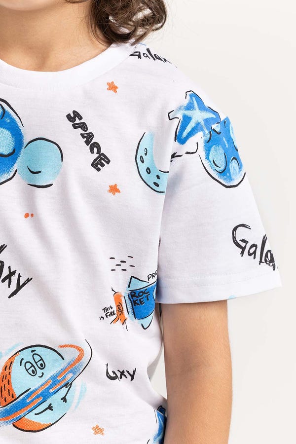 UAE -Toddler Boys White T-Shirt 231-513-011