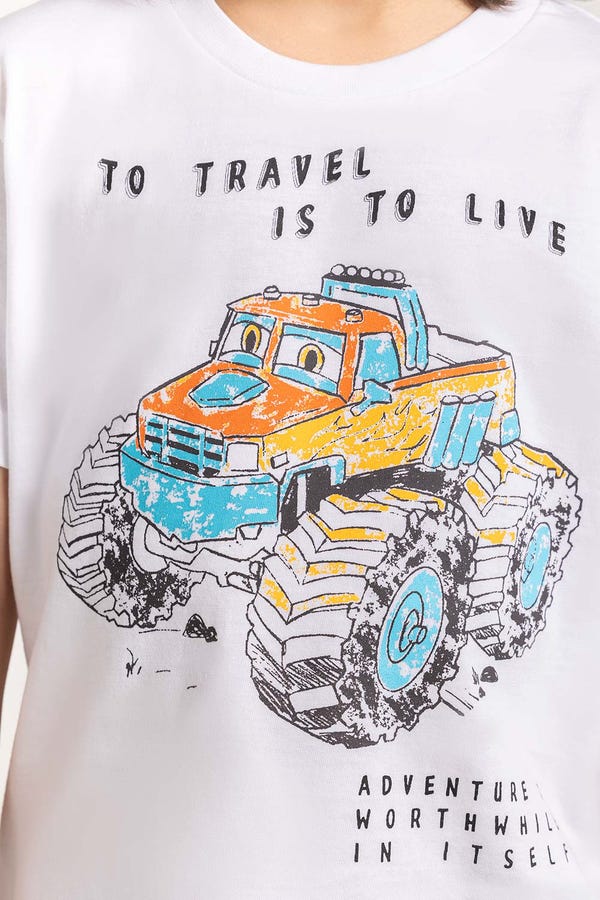 UAE -Toddler Boys White T-Shirt 231-513-022