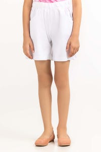 UAE -Toddler Girl White Short 231-619-005